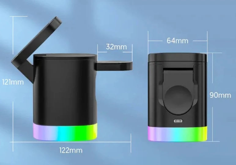 3-In-1 Kabelloses Led-Ladegerät