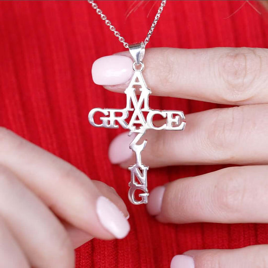 Amazing Grace Kreuz Halskette