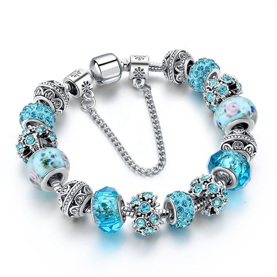 Armband Mit Blauem Kristallcharme