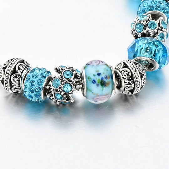 Armband Mit Blauem Kristallcharme