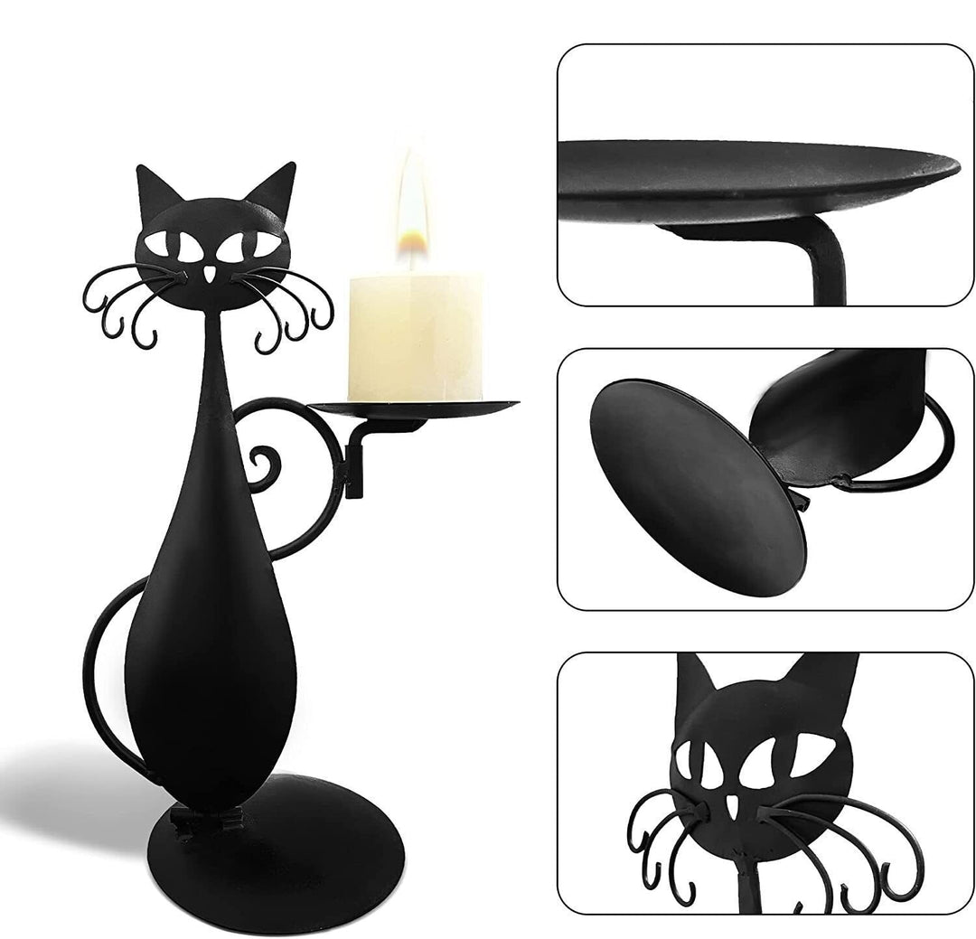 Black Cat Kerzenständer