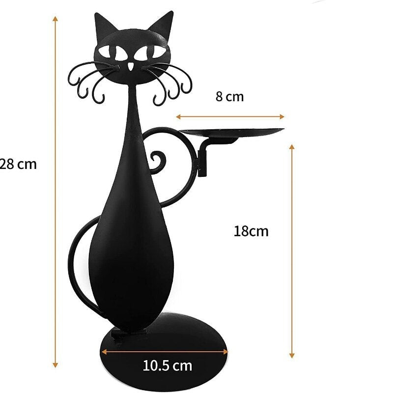 Black Cat Kerzenständer