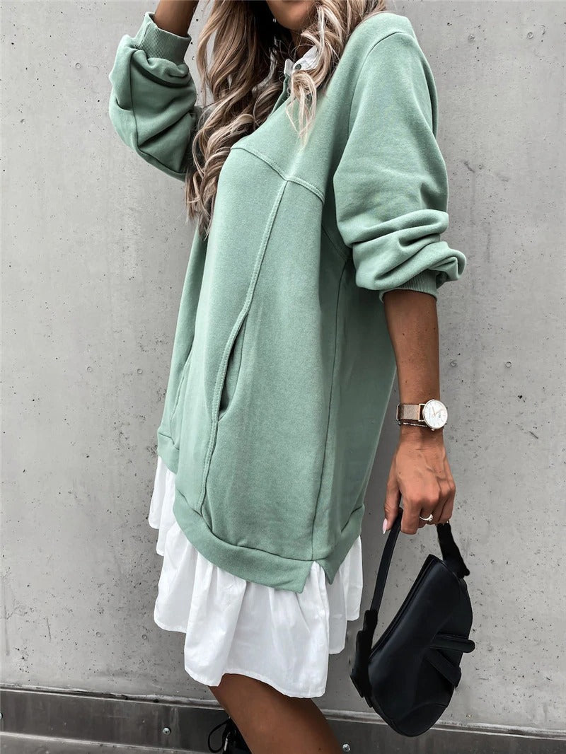 Damen Kleid Mit Kragen