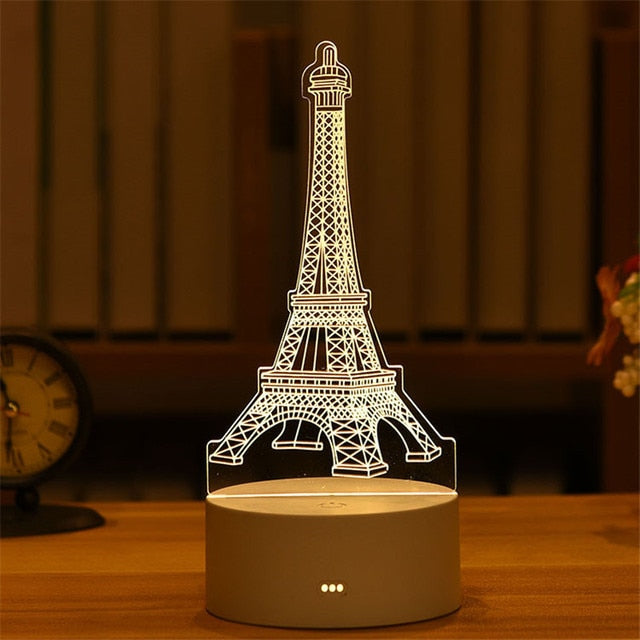 Eiffelturm 3D Illusion Lampe