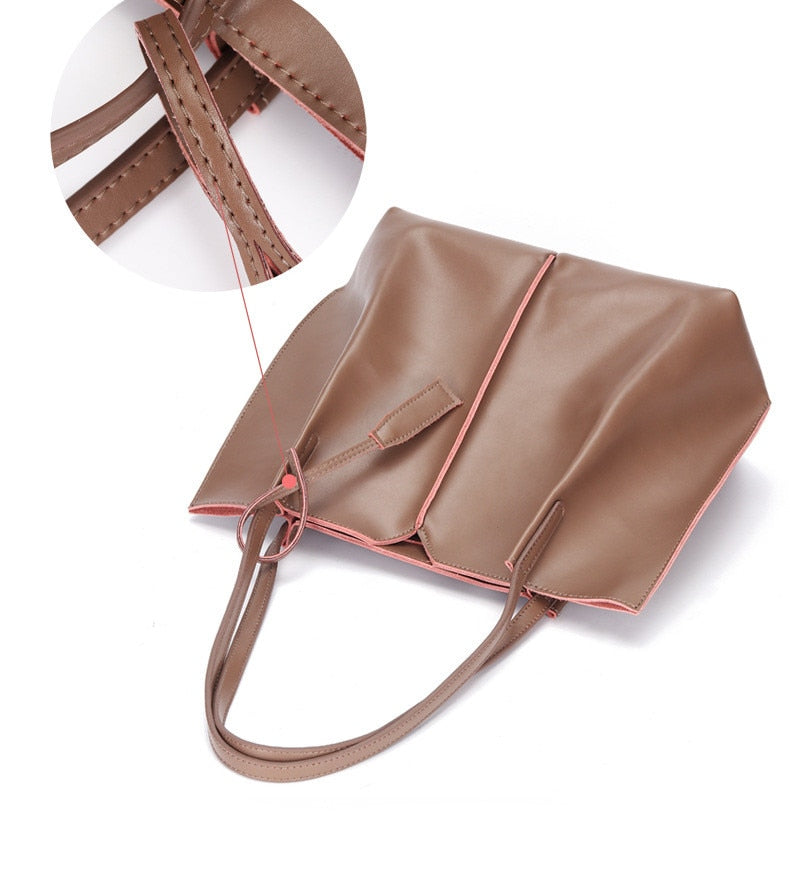 Frauen Leder Tote Tasche