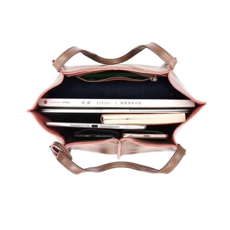 Frauen Leder Tote Tasche