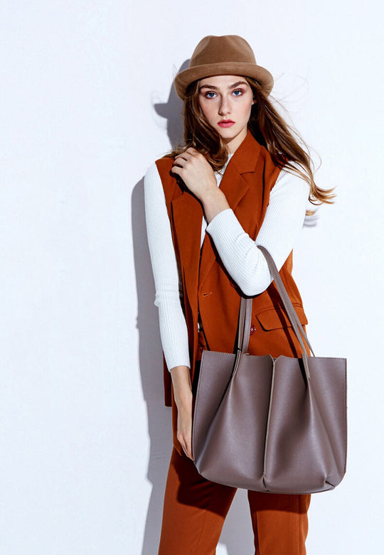 Frauen Leder Tote Tasche