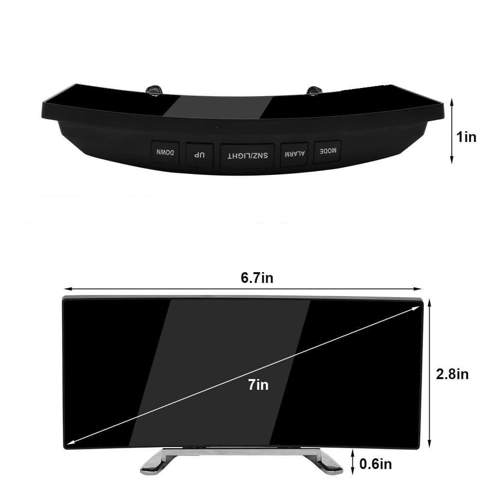 Gebogener Led-Digitalwecker