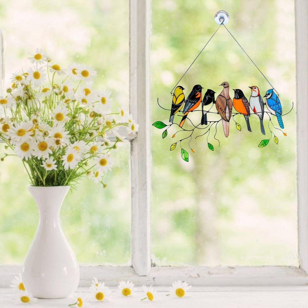 Glasmalerei Vogel Sonnenfänger