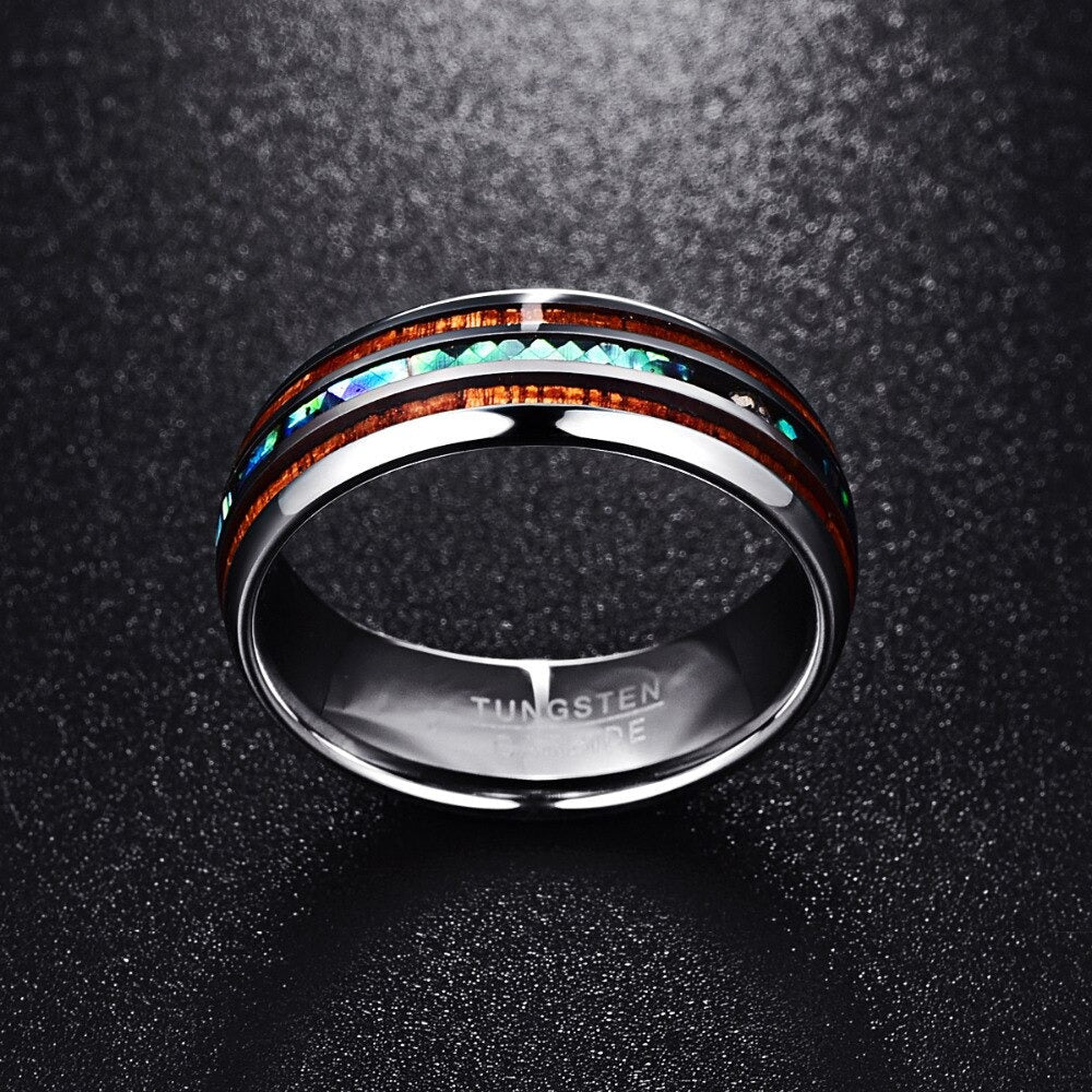 Hawaiianischer Koa Holz Ring