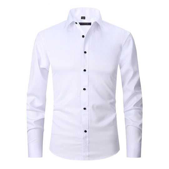 Herren Anti-Winkle Slim Fit Kleid Hemd