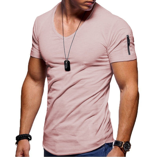 Herren V-Ausschnitt Muscle T-Shirts