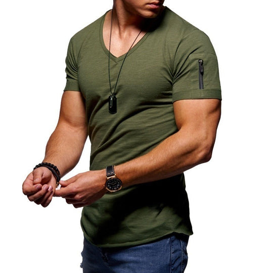 Herren V-Ausschnitt Muscle T-Shirts