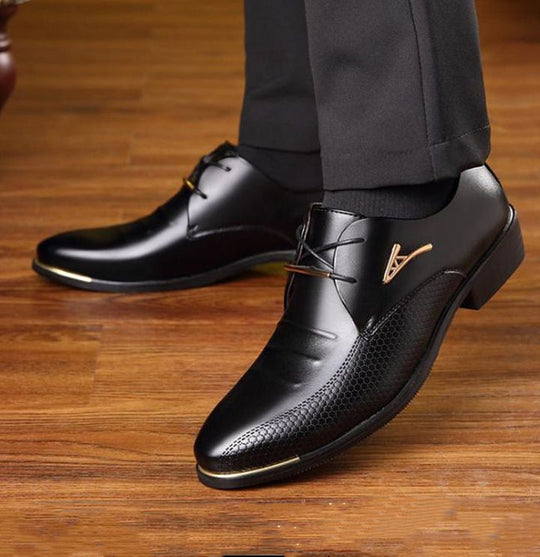 Klassische Leder Herrenschuhe