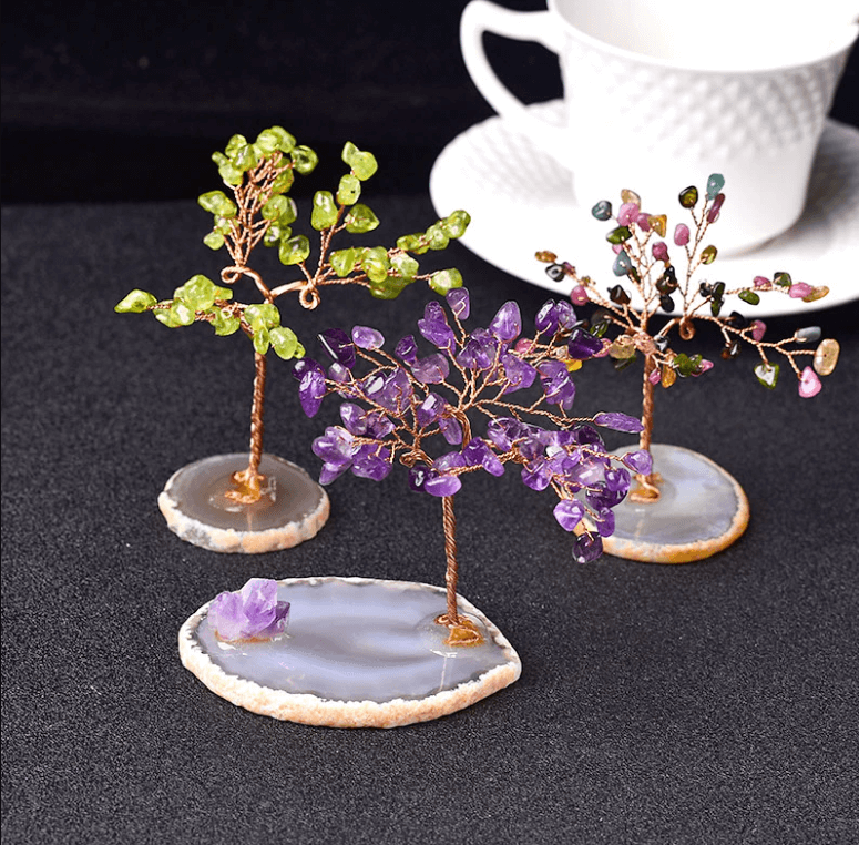 Kristall Baum Des Lebens Schreibtisch Skulptur