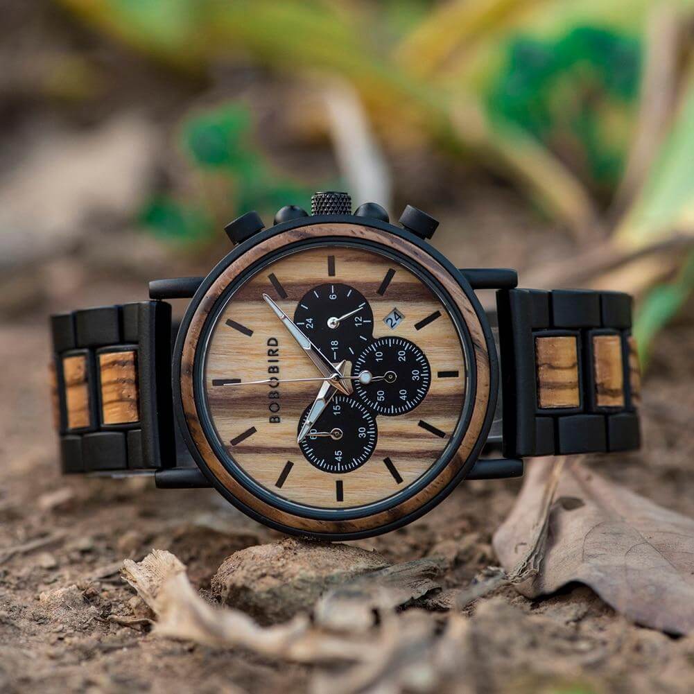 Luxuriöse Herrenuhr Aus Holz