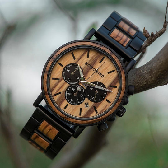 Luxuriöse Herrenuhr Aus Holz