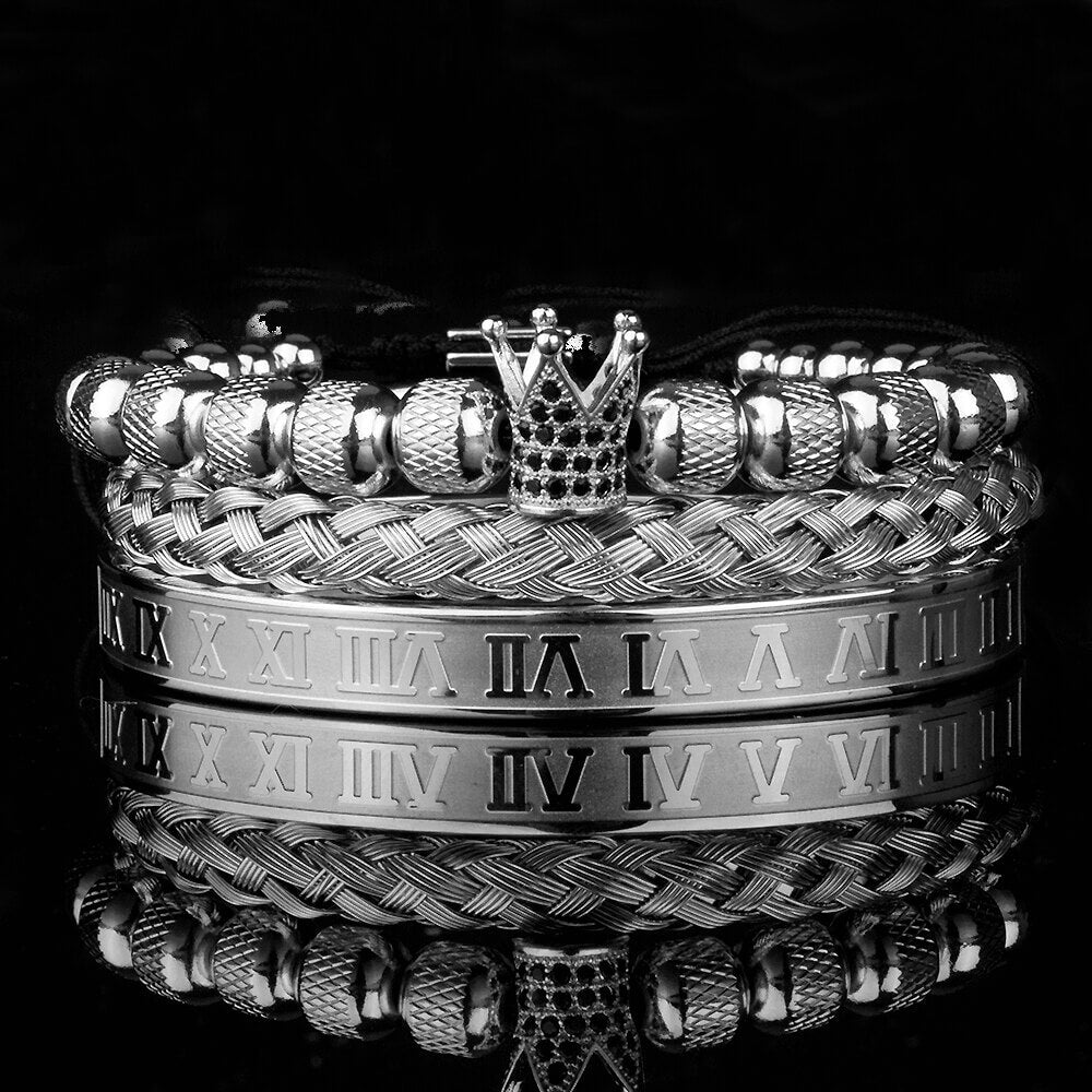 Luxuriöses Kronen-Armband-Set