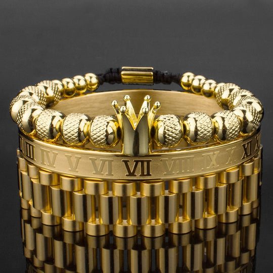 Luxuriöses Kronen-Armband-Set