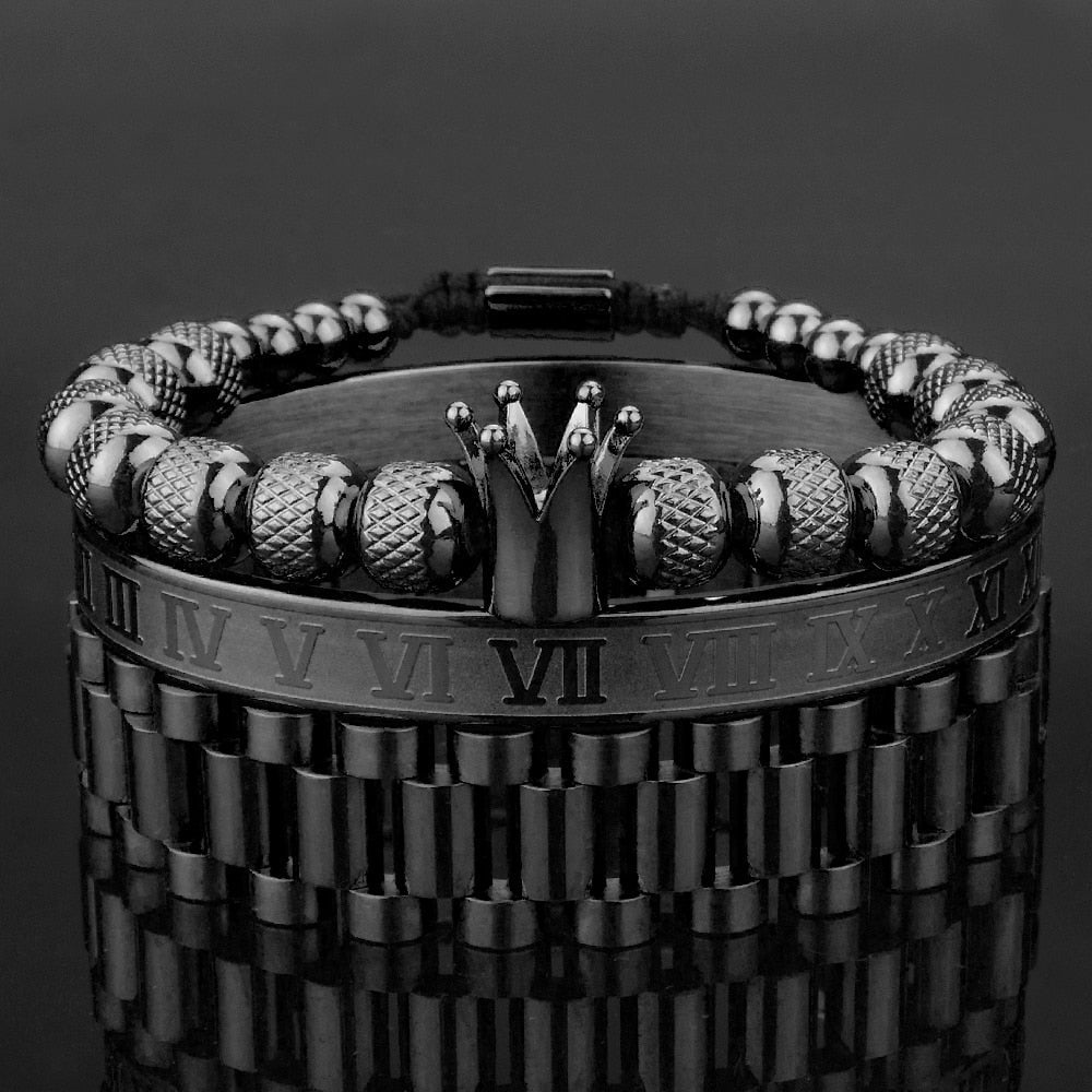 Luxuriöses Kronen-Armband-Set