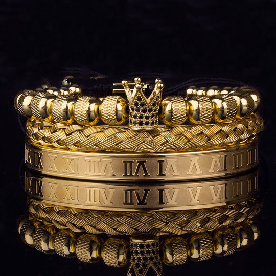 Luxuriöses Kronen-Armband-Set