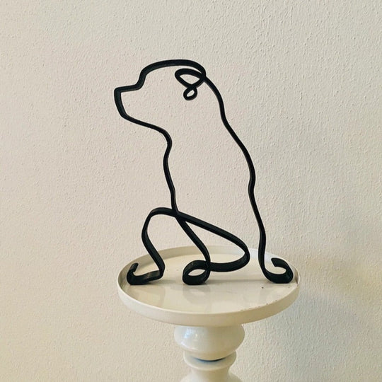 Minimalistische Hundeskulptur