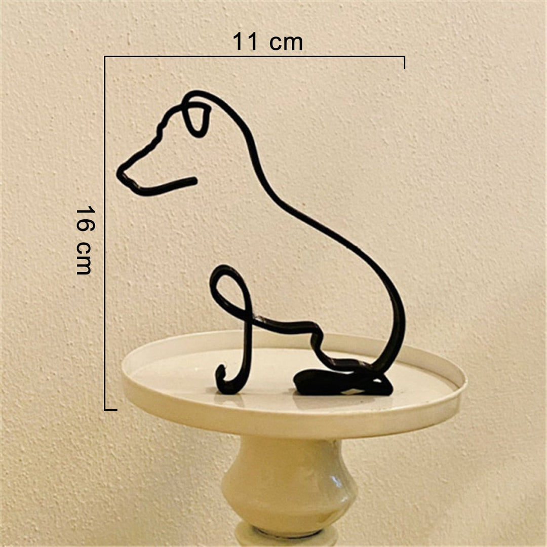 Minimalistische Hundeskulptur