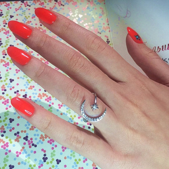 Mondsichel Stern Ring