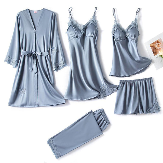 Pyjama-Set Aus Weicher Seide