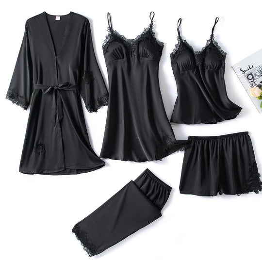 Pyjama-Set Aus Weicher Seide
