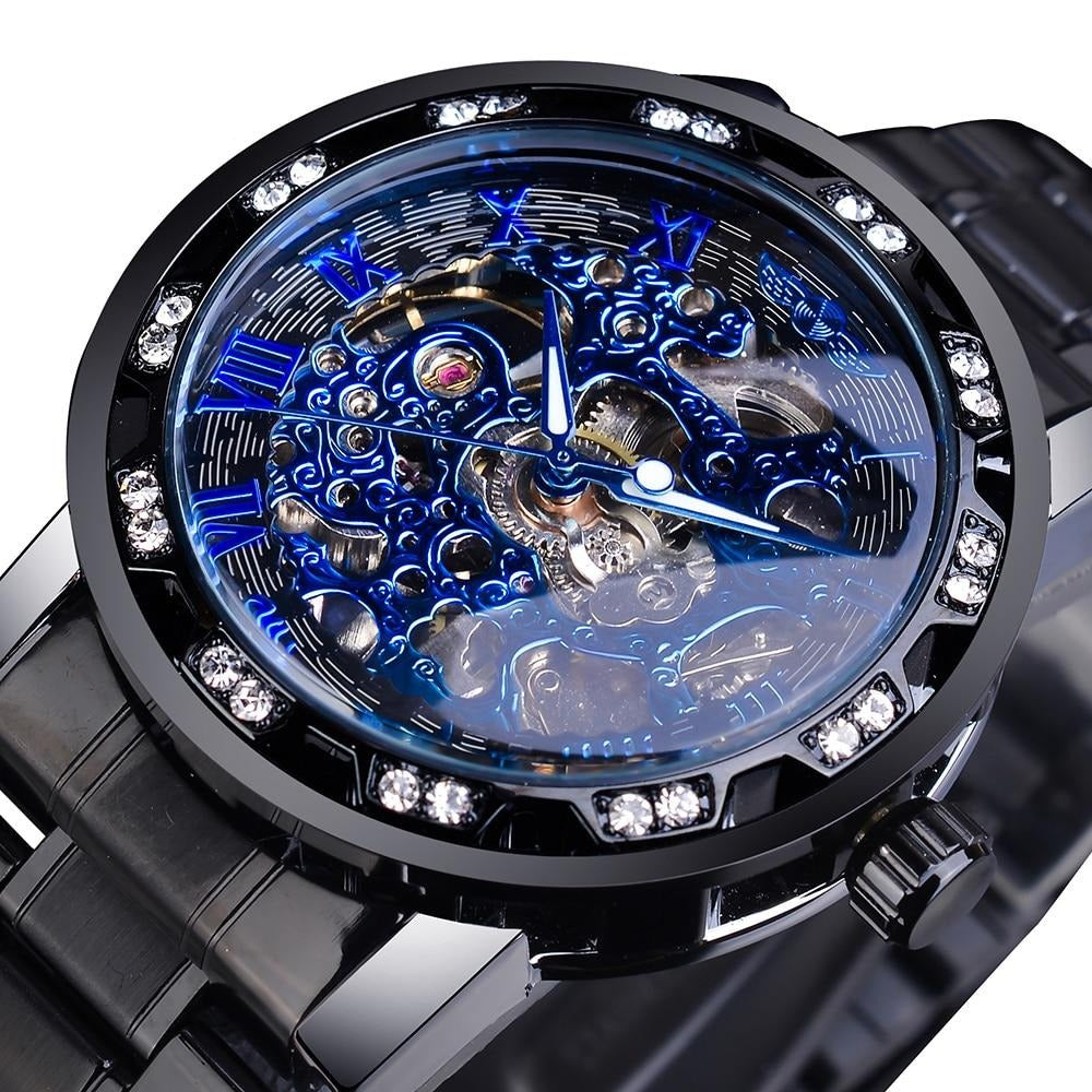 Retro-Leucht-Skelett Mechanische Uhr
