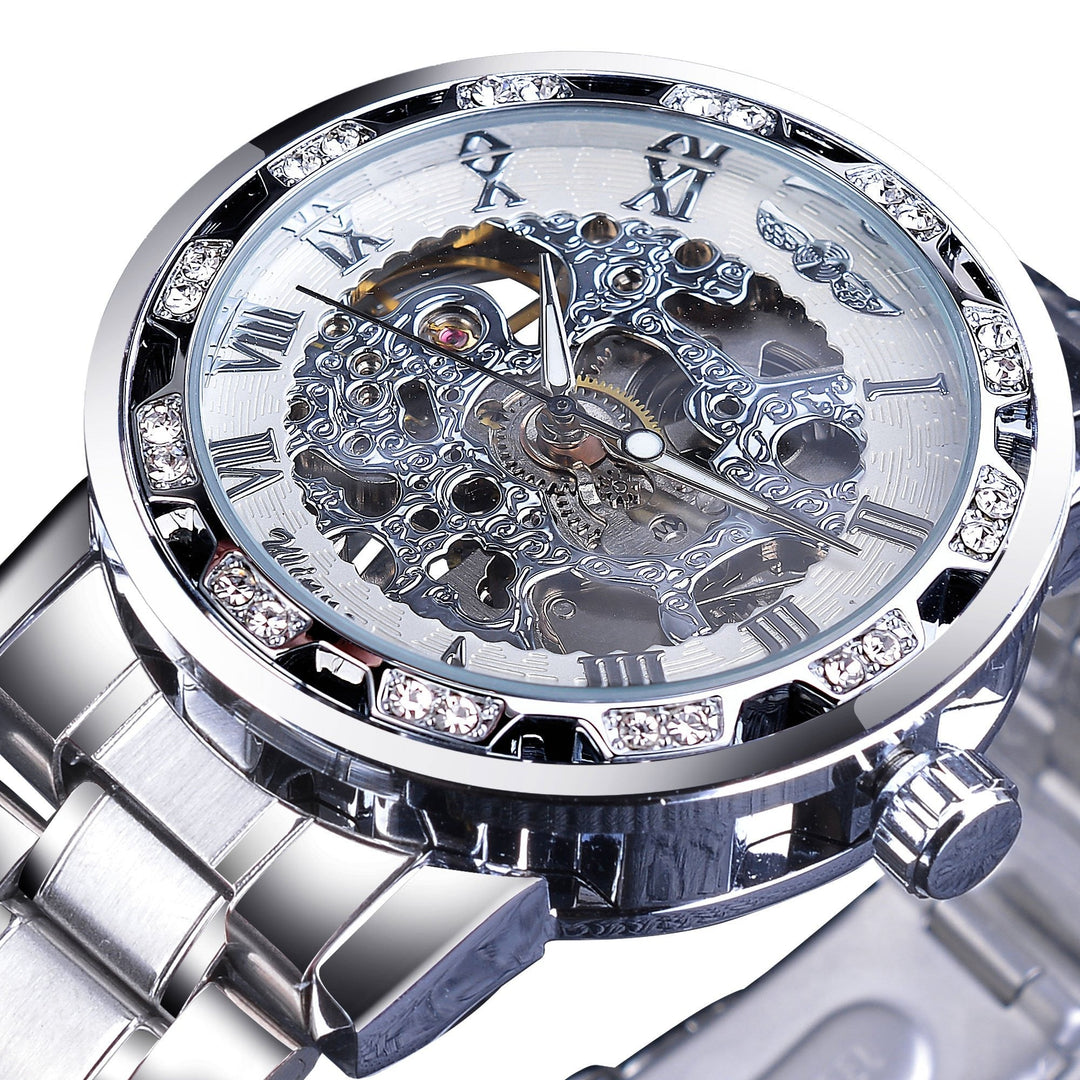 Retro-Leucht-Skelett Mechanische Uhr