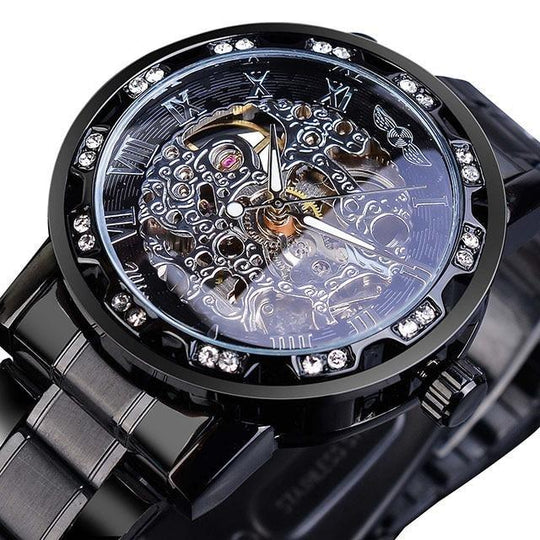 Retro-Leucht-Skelett Mechanische Uhr