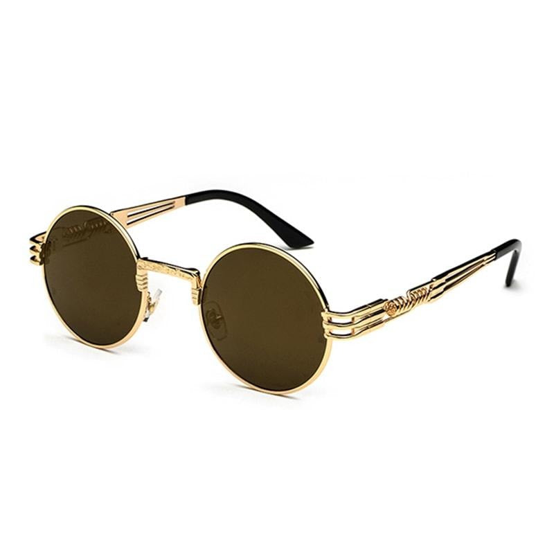 Steampunk Runde Metall-Sonnenbrille
