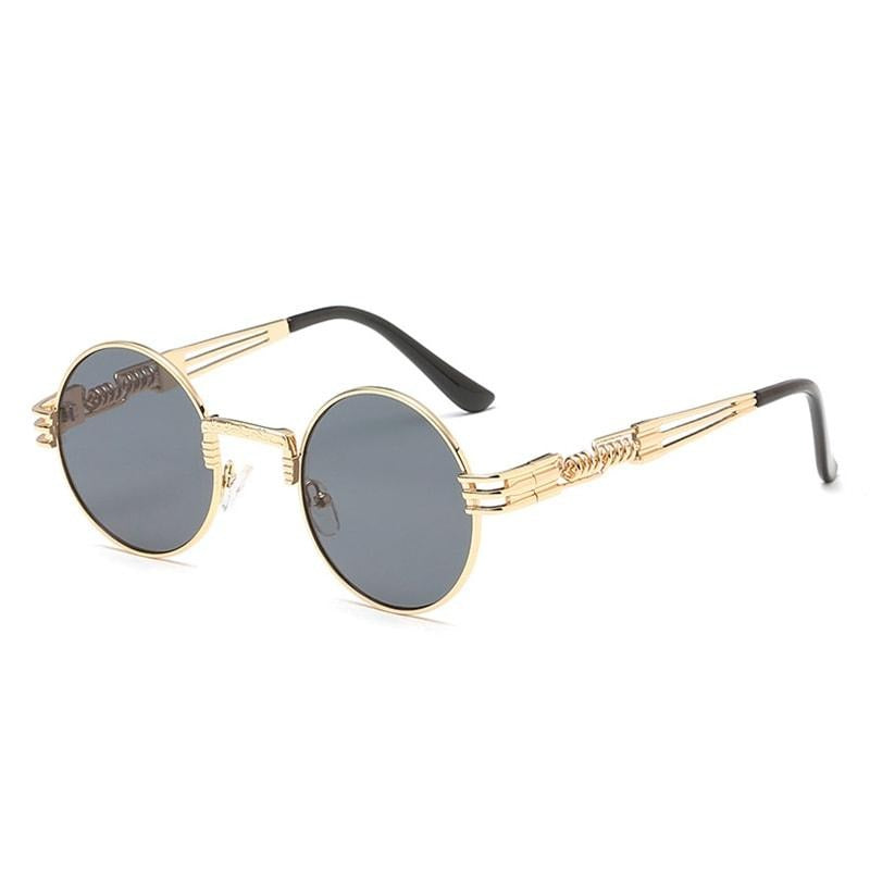 Steampunk Runde Metall-Sonnenbrille