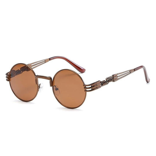 Steampunk Runde Metall-Sonnenbrille