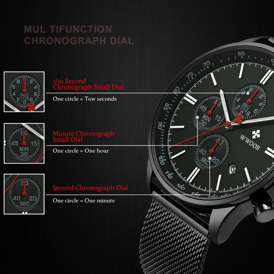 Ultradünne Chronographen-Armbanduhr