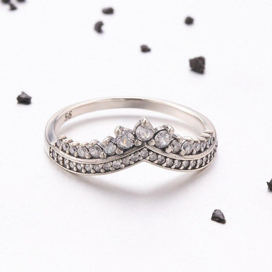V Form Sterling Silber Ring