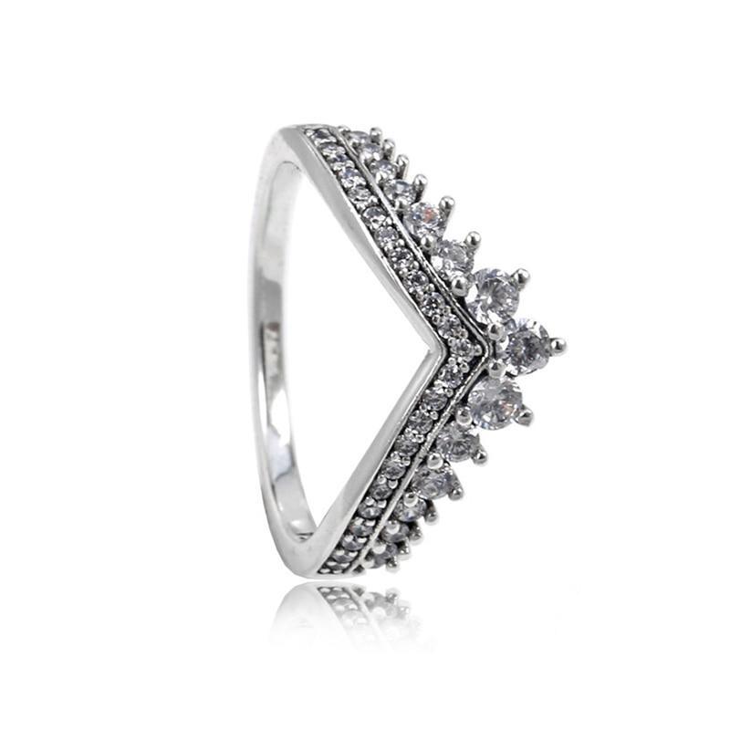 V Form Sterling Silber Ring
