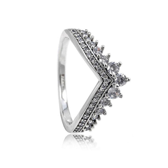 V Form Sterling Silber Ring