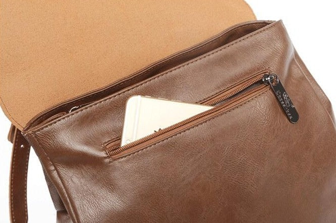 Vintage Kunstleder-Rucksack