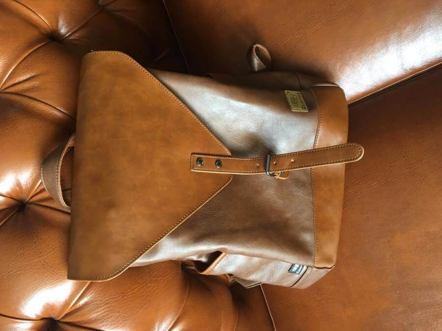 Vintage Kunstleder-Rucksack