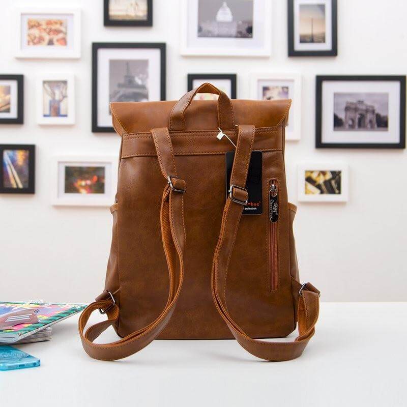 Vintage Kunstleder-Rucksack