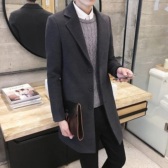 Slim fit zakelijke herenjas