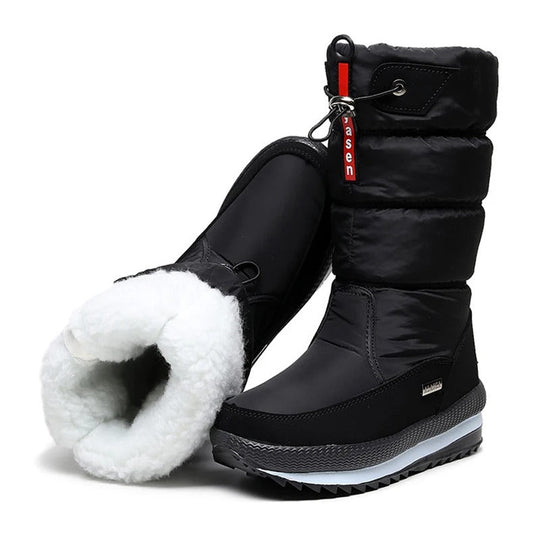 Dikke pluchen winterlaarzen voor dames